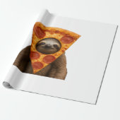 Luiaard pizza grappige rare grap meme schattig gel cadeaupapier (Uitgerold)