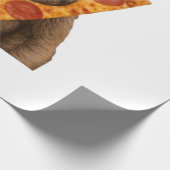 Luiaard pizza grappige rare grap meme schattig gel cadeaupapier (Hoek)