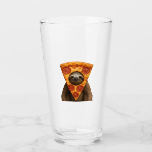 Luiaard pizza grappige rare grap meme schattig gel glas