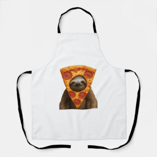 Luiaard pizza grappige rare grap meme schattig gel schort