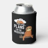 Luiaard Plannen Voor Het Weekend Blikjeskoeler (Blikje Voorkant)