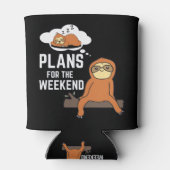 Luiaard Plannen Voor Het Weekend Blikjeskoeler (Achterkant)