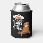 Luiaard Plannen Voor Het Weekend Blikjeskoeler (Blikje Achterkant)