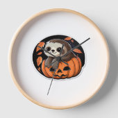 luiaard pompoen Halloween sticker Oversized T-Shir (Voorkant)