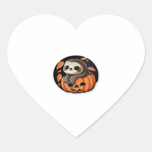 luiaard pompoen Halloween sticker Oversized T-Shir