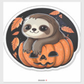 luiaard pompoen Halloween sticker Oversized T-Shir (Vel)