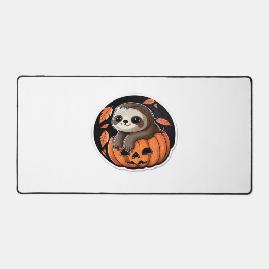 luiaard pompoen Halloween sticker Oversized T-shir Bureaumat (Voorkant)