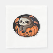 luiaard pompoen Halloween sticker Oversized T-shir Servet (Voorkant)