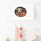 luiaard pompoen Halloween sticker Oversized T-Shir Spandoek (Insitu)