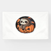 luiaard pompoen Halloween sticker Oversized T-Shir Spandoek (Horizontaal)