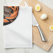 luiaard pompoen Halloween sticker Oversized T-Shir Theedoek (Quarter Fold)