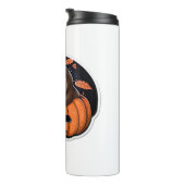 luiaard pompoen Halloween sticker Oversized T-Shir Thermosbeker (Geroteerd rechts)