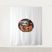 luiaard pompoen Halloween sticker Oversized T-Shir Wandkleed (Voorkant)