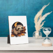 luiaard pompoen Halloween sticker stijl 2 Classic  Fotoplaat (Zijkant)