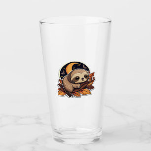 luiaard pompoen Halloween sticker stijl 2 Classic  Glas