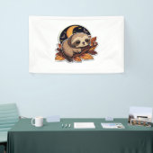 luiaard pompoen Halloween sticker stijl 2 Classic  Spandoek (Beurs)