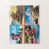 Luiaard Pool Party Collage Grappig Relaxatie Stran Legpuzzel (Verticaal)