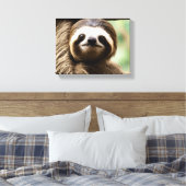 luiaard portret canvas afdruk (Insitu (Slaapkamer))