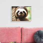 luiaard portret canvas afdruk (Insitu (Woonkamer))