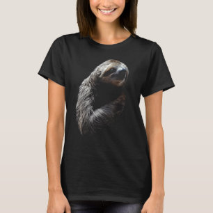 Luiaard Portret Kunstwerk Dier Motief Luiaard T-shirt