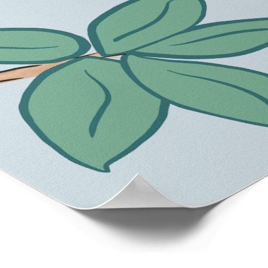 Luiaard Poster Slow down en geniet van de reis (Hoek)