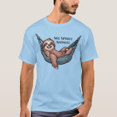 Luiaard Relax Uniseks T-shirt (Voorkant)