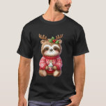 Luiaard rendier Pet Santa Christmas Funny Sloth Xm T-shirt<br><div class="desc">Luiaard rendier Pet Santa Christmas Funny Sloth Xmas</div>