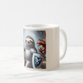 Luiaard ridder vechten draken koffiemok (Voorkant rechts)