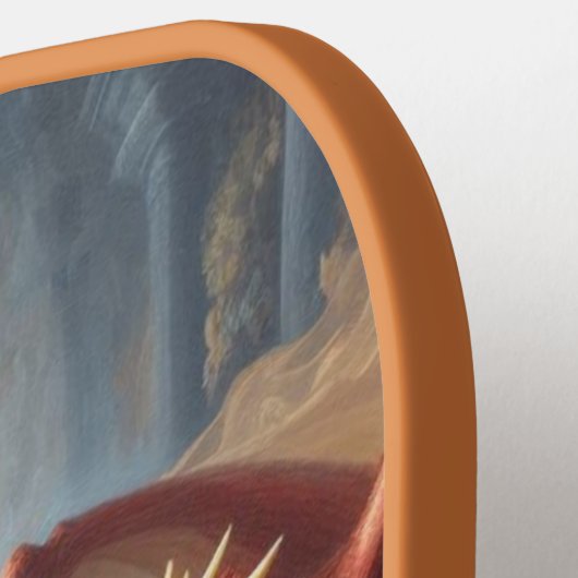 Luiaard ridder vechten draken pickleball paddle (Links Detail)