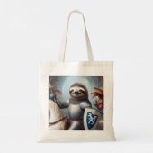 Luiaard ridder vechten draken tote bag (Achterkant)