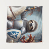 Luiaard ridder vechten draken wandkleed (Voorkant (horizontaal))
