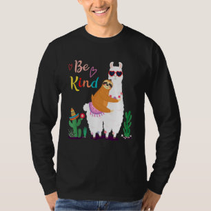 Luiaard rijdt Lama Beste Vrienden Dierenliefhebber T-shirt
