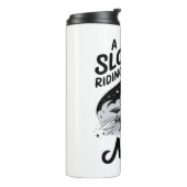 Luiaard rijdt met een raket naar de maan thermosbeker (Gedraaid links)