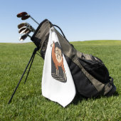 Luiaard rijdt op lama golfhanddoek (Groen)