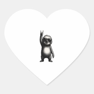 Luiaard Rocking Dance Hart Sticker