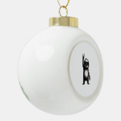 Luiaard Rocking Dance Keramische Bal Ornament (Links)