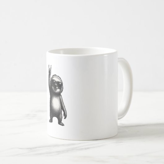 Luiaard Rocking Dance Koffiemok (Voorkant rechts)