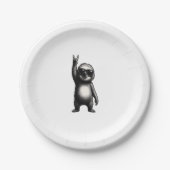 Luiaard Rocking Dance Papieren Bordje (Voorkant)