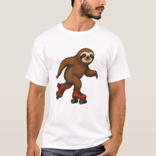 Luiaard Roller Skates Schaatsen T-shirt