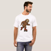 Luiaard Roller Skates Schaatsen T-shirt (Voorkant volledig)