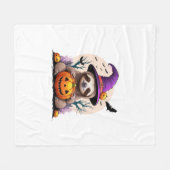 Luiaard Roze Hoed Halloween Fleece Deken (Voorkant (Horizontaal))