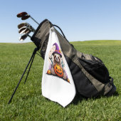 Luiaard Roze Pet Halloween Golfhanddoek (Groen)