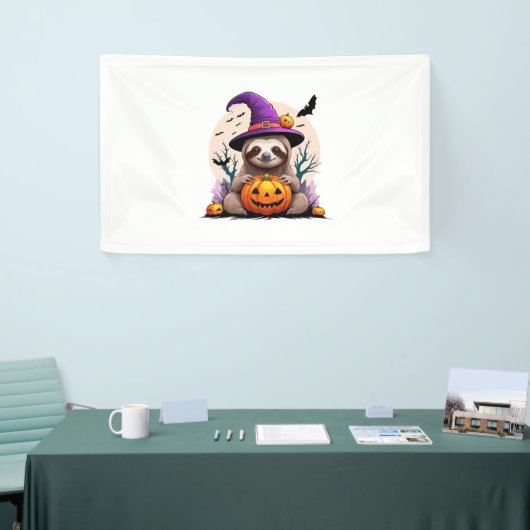 Luiaard Roze Pet Halloween Spandoek (Beurs)