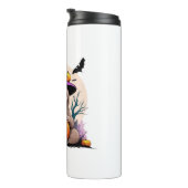 Luiaard Roze Pet Halloween Thermosbeker (Geroteerd rechts)