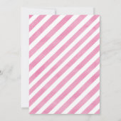 Luiaard Roze Verjaardag Uitnodiging (Achterkant)