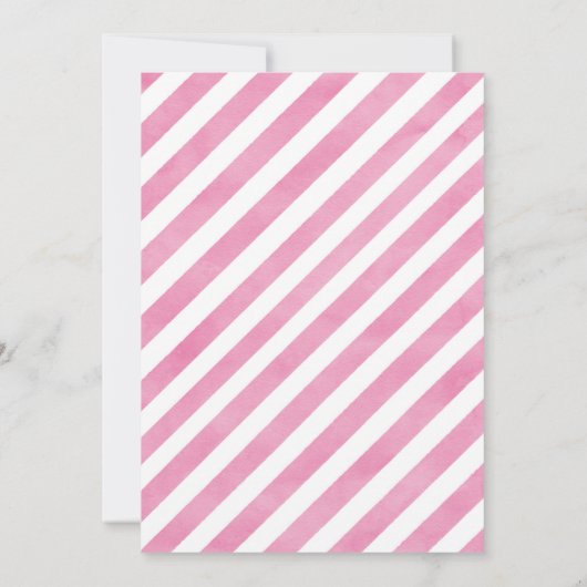 Luiaard Roze Verjaardag Uitnodiging (Achterkant)