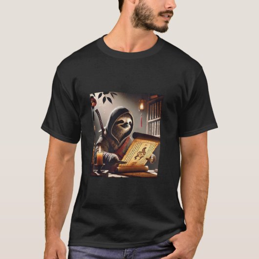 Luiaard Samurai Moordenaar T-shirt (Voorkant)