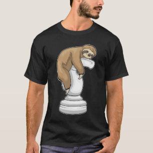 Luiaard Schaakstuk Ridder Schaken T-shirt