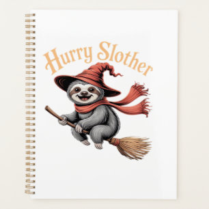 Luiaard Schattige Halloween Heks Grappige Essentië Planner