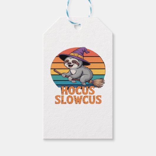 Luiaard Schattige Witch Funny Halloween Essential Cadeaulabel (Voorkant)